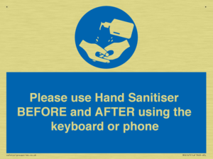 Please use Hand Sanitiser BEFORE and AFTER using the keyboard or phone